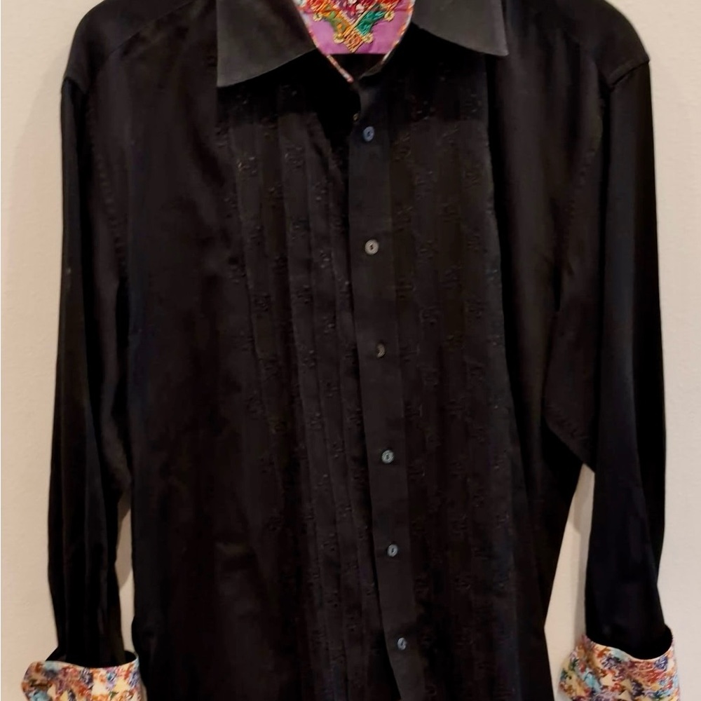 Men's Robert Graham Black Dress Shirt